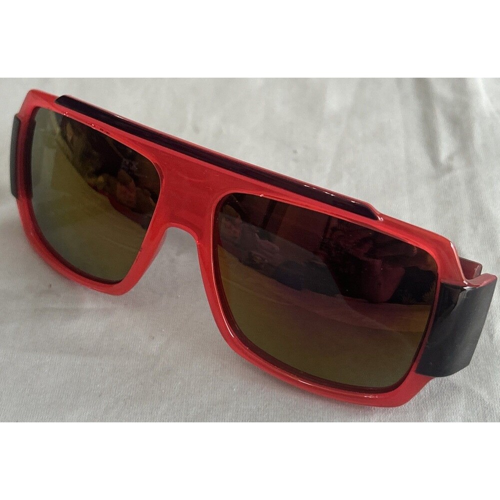 GX by Gwen Stefani GX503 COR Red Coral Shield Sunglasses 56-15-135 Y2K Rockstar